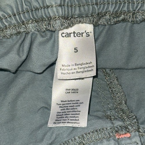 Carter’s Girls Gray Shorts Size 5 Casual Play Bottoms Comfy Summer Wear - Picture 3 of 4
