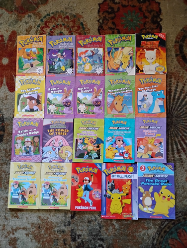 Vintage Pokemon Scholastic Chapter Books Lot Of 20 Tracey West Sun and Moon