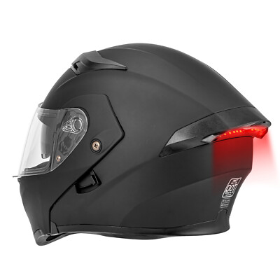 Flip up Modular Full Face Motorcycle Helmet Dual Visors with LED DOT Brand New
