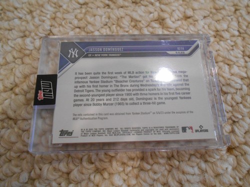 Topps Now Jasson Dominguez Memorabilia 34 of 99 Sets New York Yankees 827A 2023 - Picture 3 of 3