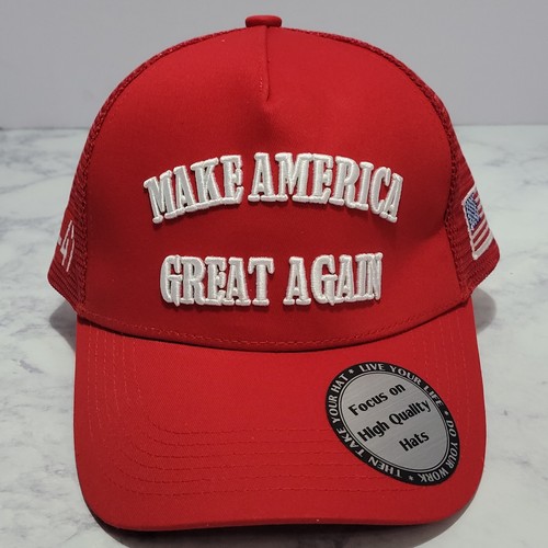 Präsident Donald Trump 45-47 Druckknopflasche Mütze Make America Great Again Neu