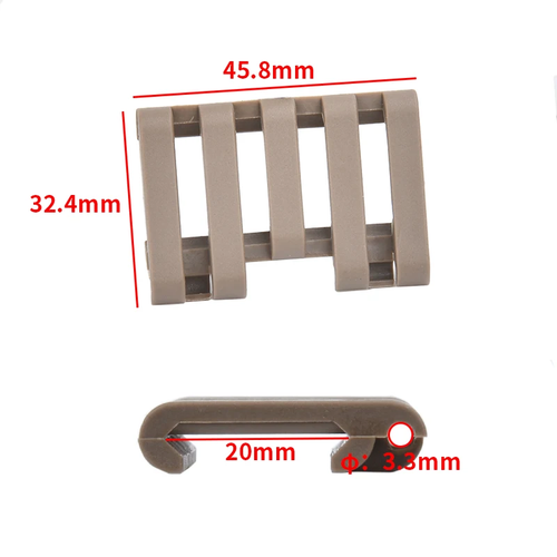 Tactical MLOK Keymod System Rail Protector Cover Plastic Rubber Panel Slot Kit - Picture 12 of 23