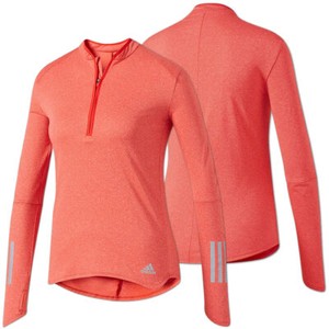 adidas Damen Langarm Laufshirt Gr.XS Response Shirt Longsleeve Zip Running