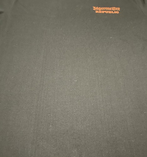 T-shirt maglietta Jagermeister Republic adulto L nera stampa scritta logo TX spirito * - Foto 10 di 10