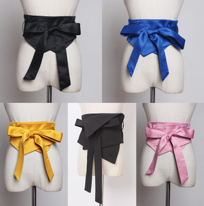 Women Girls Classic Vintage Bowknot Wide Elastic Waist Band Waist Belt Women Girls Classic Vintage Bowknot Wide Elastic Waist Band Waist Belt