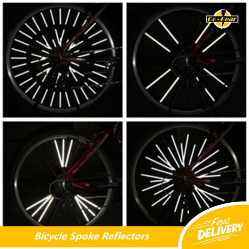 Speichenreflektoren Universal Straße MTB Räder Fahrräder Fahrräder hoch viz weiß anclip - Bild 4 von 7