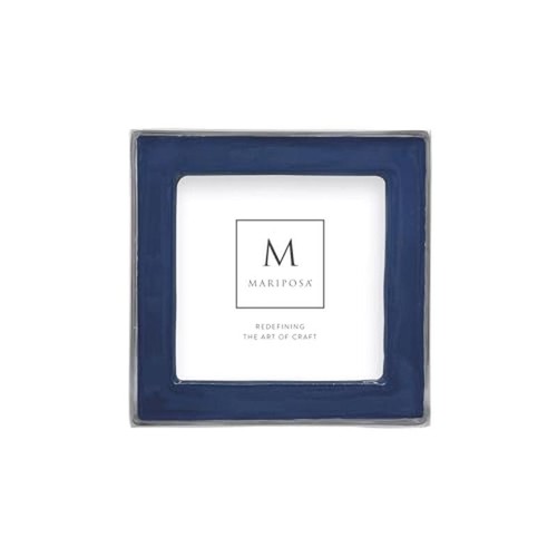 4X4 In Tabletop Enamel Photo Frame Handmade Recycled Aluminum Decorative Gift - Picture 2 of 6
