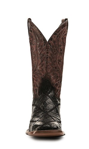 Old Gringo Men’s Black Caiman Size 9EE Patchwork & Wine Wide Toed Exotic Boots - Picture 2 of 5