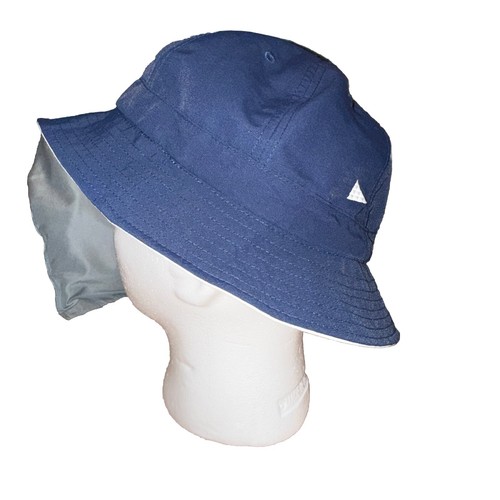 Cappello a secchiello reversibile Vans blu navy e bianco - taglia unica unisex uomo donna sole - Foto 4 di 4