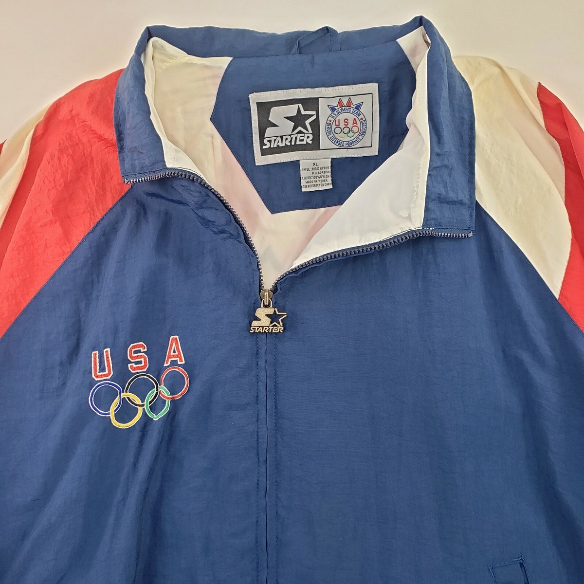 Veste Coupe-vent Starter Vintage USA Atlanta 1996 - Taille XL, Unisexe, Olympique