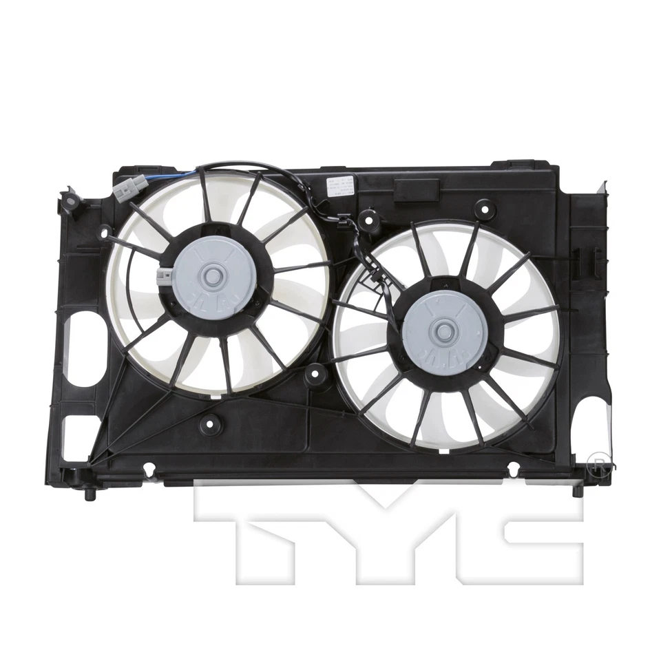 Dual Radiator and Condenser Fan Assembly TYC For 2012-2017 Toyota Prius V 1.8L - Image 2 of 4