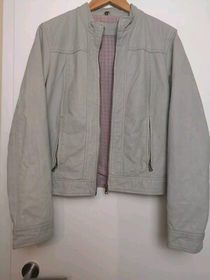 Conbipel, Leder Jacke, Biker Jacke, Gr. 46It., 42eu, Steinfarben