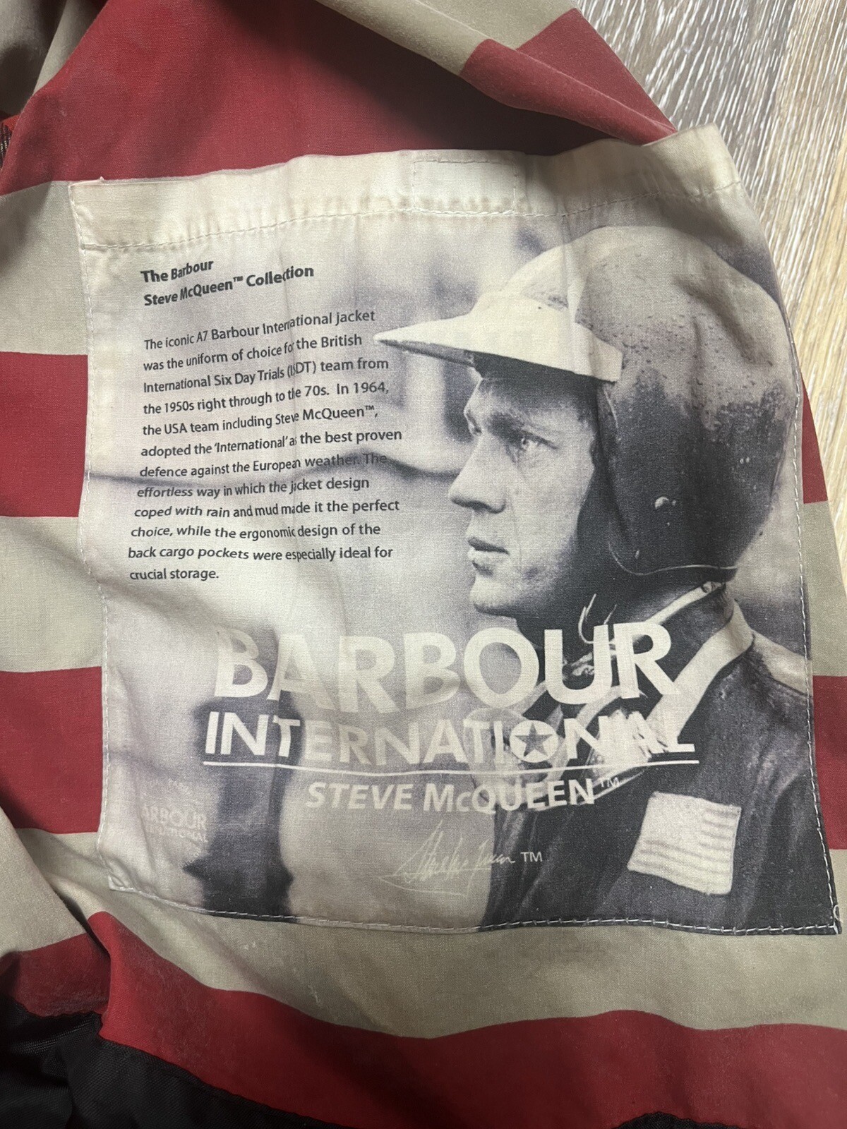 Barbour Steve McQueen Rexton Replica 1964 Motorcycle Trials Waxed Canvas Jacket image 10