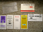 1973 Corvette Factory Gm Original Owners Manual Set Complete w/Half News Card