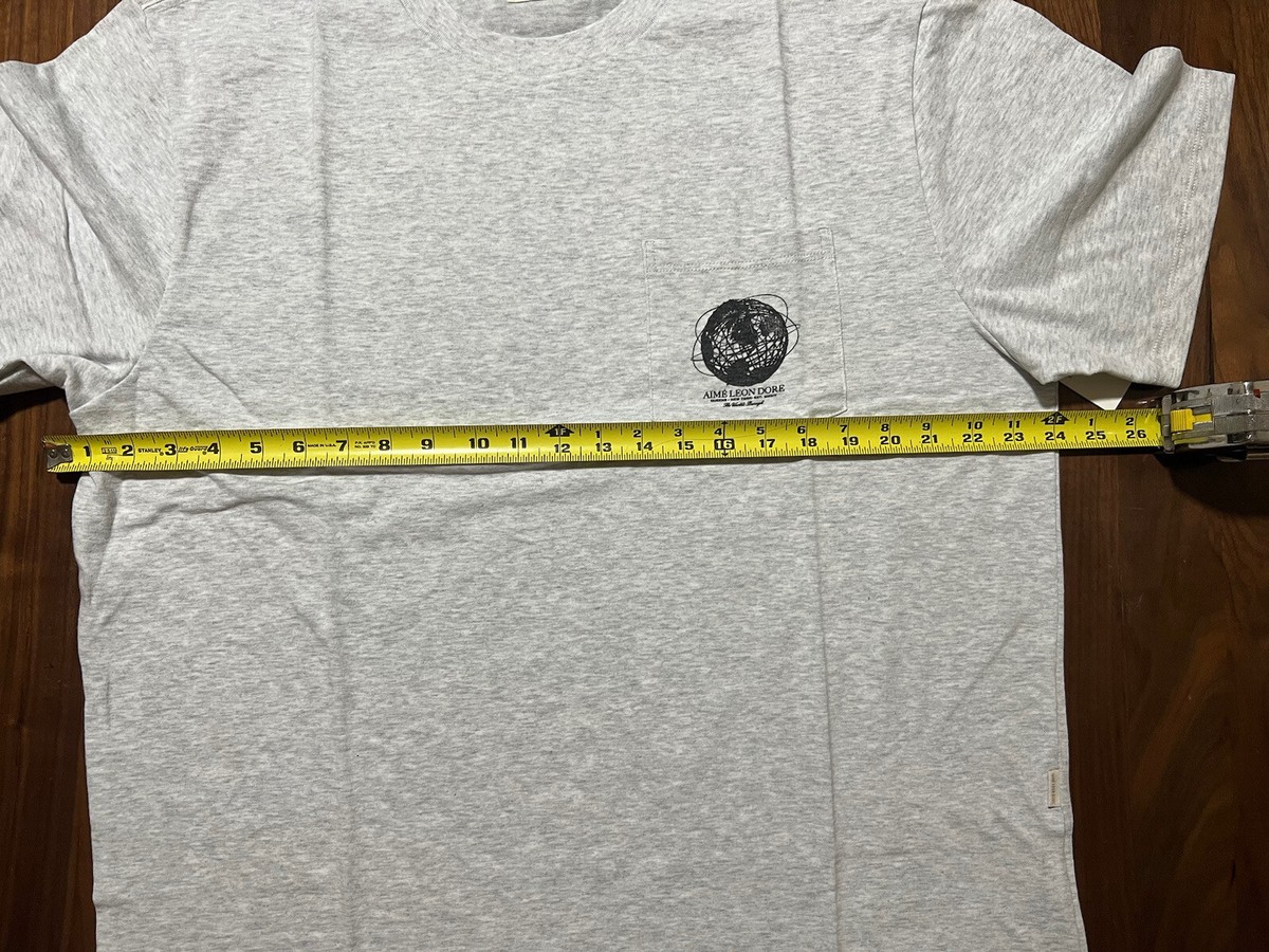 Aime Leon Dore ALD Globe Tee Silver T-Shirt FW22 Men's Size