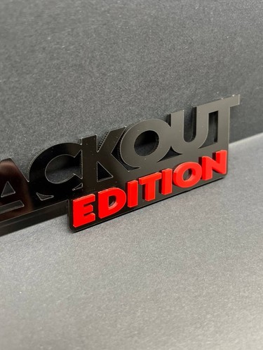 BLACKOUT Black Edition Emblem Car Badges Badass 3D Sticker Decal Multicolor - Picture 6 of 13