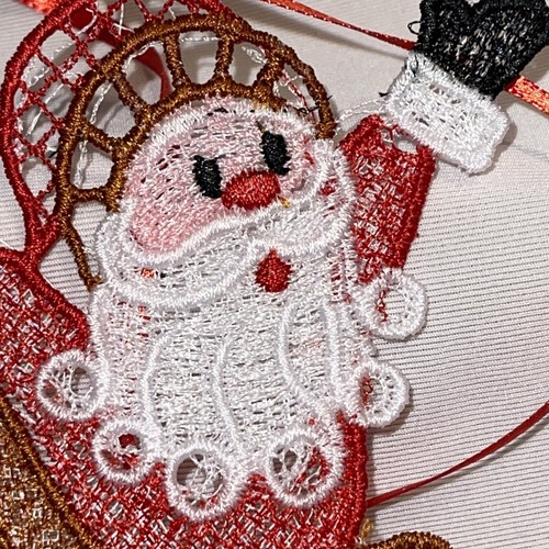 Papá Noel Árbol de Navidad Adornos Marcador Decoración Ventana FSL Hecho a Mano NUEVO - Imagen 5 de 11