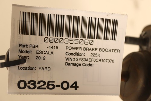 2012-2014 CADILLAC ESCALADE POWER BRAKE VACUUM BOOSTER OEM - Picture 7 of 7