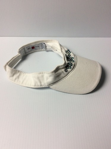 Del Sol Butterfly Visor White Hat Adjustable Running Cap H006 - Picture 5 of 6