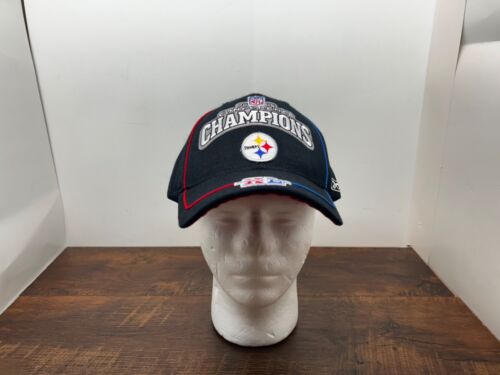 Pittsburgh Steelers Reebok 2005 AFC Conference Champions Adjustable OSFM Hat Cap - Picture 2 of 10
