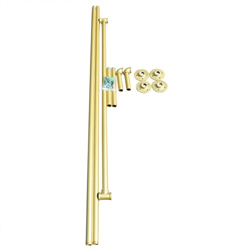 Pipe Clothes Rack Wall Mount Garment Closet Storage Rack Hanging Display Rack - Picture 6 of 12