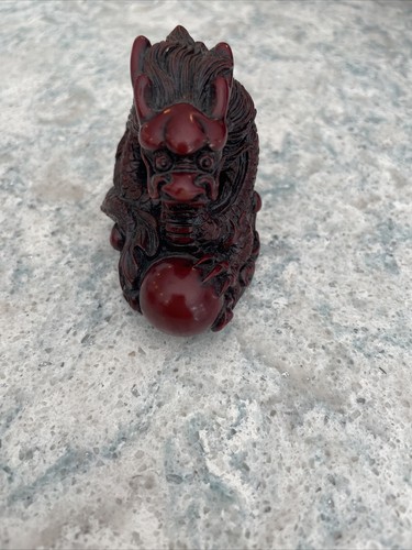 NEW mini RED Chinese Feng Shui Dragon Figurine Statue for Luck & Success  - Picture 3 of 3