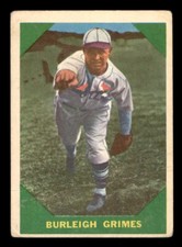 1960 Fleer Baseball Greats Baseball #59 Burleigh Grimes GD *e1