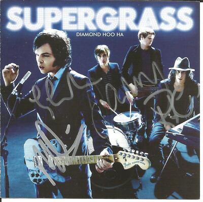 SUPERGRASS 2008 Signed Silver Paint Pen AUTOGRAPH CD COVER BOOKLET Autographed