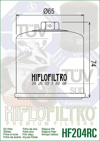 Hiflo HF204RC Premium Racing Oil Filter fit Honda CBR954 RR (USA) USA 02-03 - Bild 2 von 2
