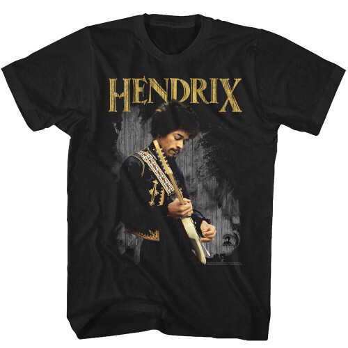 Jimi Hendrix Black Adult T-Shirt - Picture 1 of 3