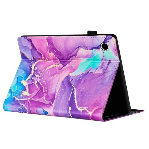 For Samsung Galaxy Tab A A7 A8 A9+ Plus S6 Lite Marble Leather Stand Case Cover - Picture 32 of 64