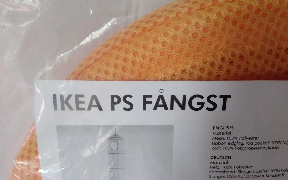 IKEA PS Colmillo Colgante Malla Amarillo Organizador de Almacenamiento 6 Compartimentos Foto 3 de 4