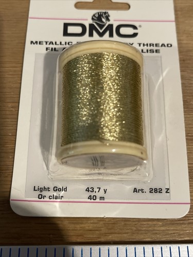 DMC Metallic Embroidery Thread 43.7yd Light Gold 282-Z - Picture 2 of 3