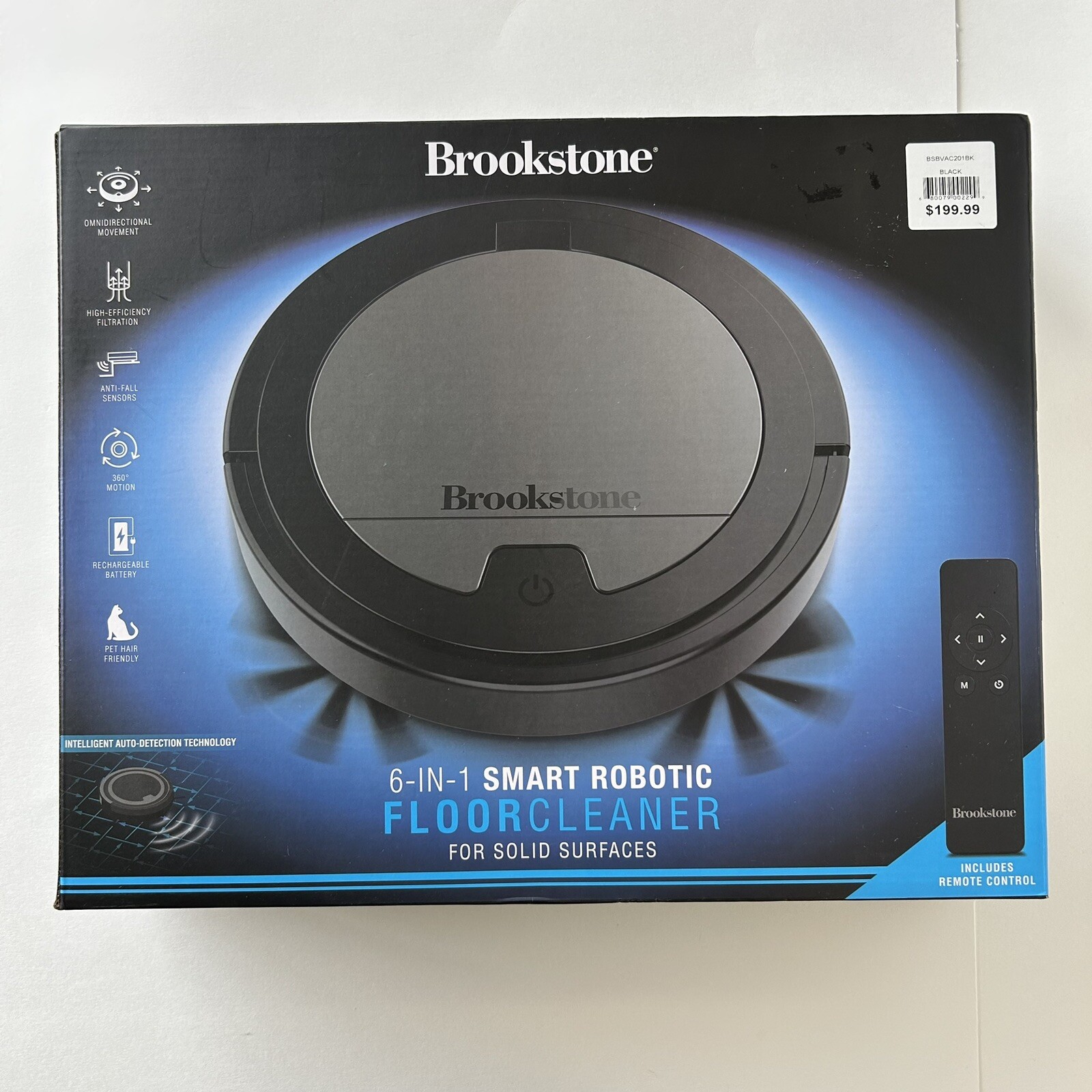 Brookstone Vacuum Cleaner, 6-in-1 Smart Robotic Floor Cleaner-Solid ...