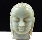 Certified Natural White Jade Buddha Head 7915 Ct Gemstone Statue Home Decor
