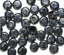 Mottled Shiny Gray Lentil Czech Pressed Glass Beads 5mm pack of 40