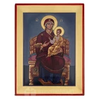 Theotokos Enthroned Icon - Gold Leaf Greek Orthodox Icon