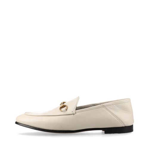 Gucci Horsebit Leder Halbschuh 38,5 Damen Beige 414998 Babouche