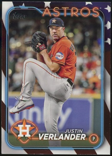 Justin Verlander 2024 Topps Series One Independence Day #15/76 Astros Karte