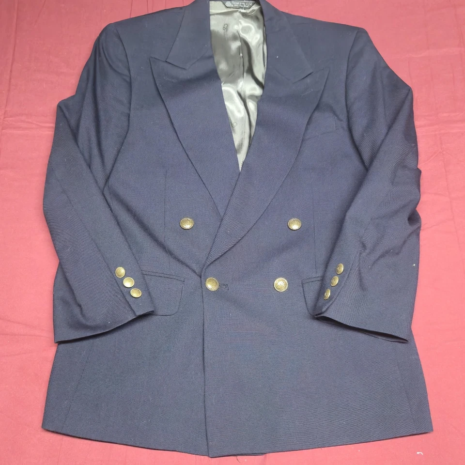 Blazer vintage Christian Dior Monsieur para hombre doble botonadura negro 100 % lana Foto 2 de 4
