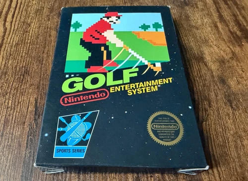 hangtab Golf complete in box nintendo nes 5-screw black box game