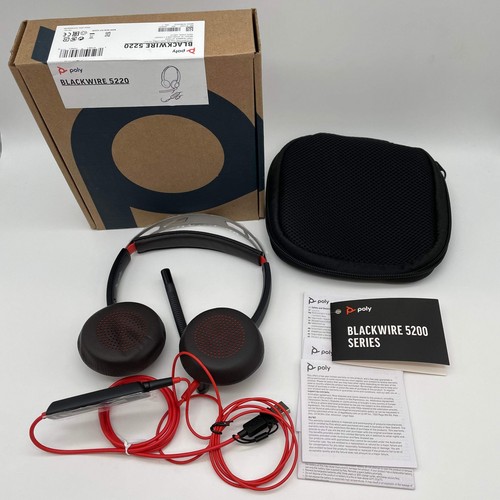 Plantronics Blackwire 5220 Computer Headset Black/Red 9P7X6AA - Picture 6 of 9