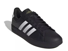 Adidas Grand Court 2.0 Black White Gold Metallic Sneakers JR0546 (Sizes:10-12)