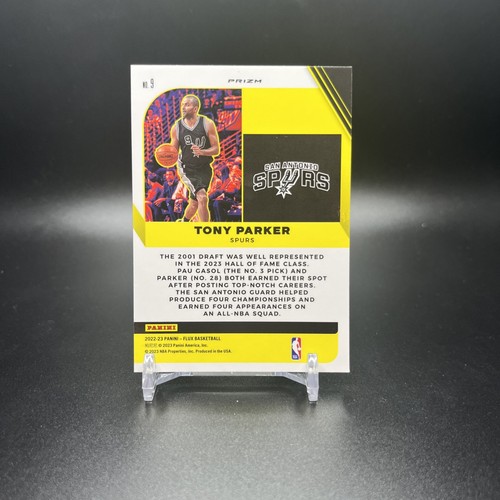 2022-23 Panini Flux - Hall Influx Tony Parker #9 Silver Prizm - Picture 2 of 2