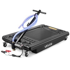 Low Profile Oil Drain Pan, 17 Gallon Capacity, Rolling Oil Drain Pan with Electr