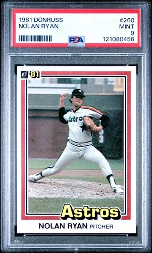1981 Donruss #260 Nolan Ryan PSA Mint 9 Houston Astros HOF