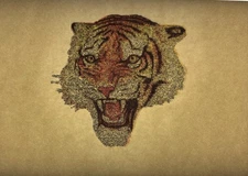 Original Vintage Tiger Glitter Mini Iron On Transfer