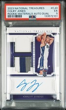 2023 NATIONAL TREASURES RC MATERIALS AUTOS DUAL #CJO COLBY JONES 4/99 PSA 5
