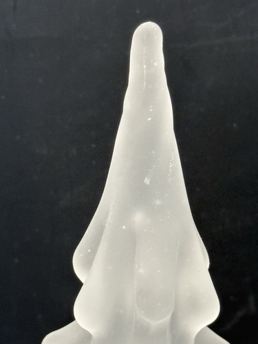 Vintage Art Glass CHRISTMAS TREE FROSTED SATIN Glass 8” - Picture 6 of 24