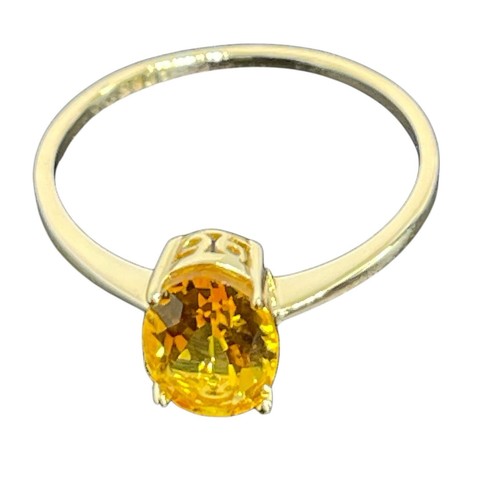 LUXY Gems Natural Citrine (1 ct.) 18K Gold Vermeil Ring Solitaire Luxury Fashion - Picture 12 of 22